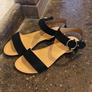 Qupid Black Sandals